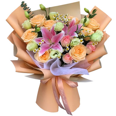承德11朵玫瑰桔梗百合，陪你每个季节
