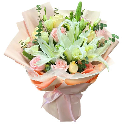 承德10朵玫瑰百合混搭，爱是难忘时刻